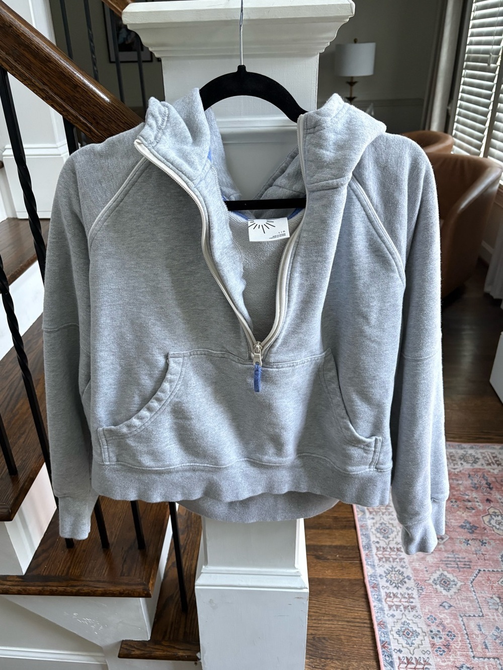 aerie offline Light Gray Half-Zip Turtleneck Hoodie
